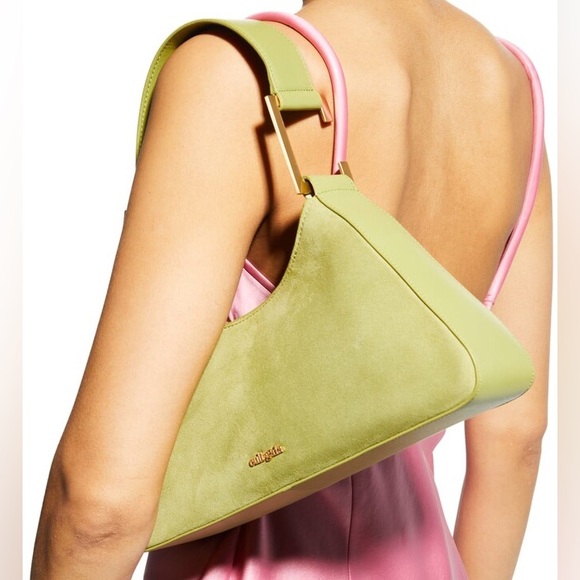 cult gaia Handbags - NEW Cult Gaia Aliza Logo Suede Shoulder Bag